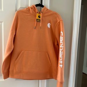 NWT CARHARTT HOODED SWEATSHIRT ORANGE SZ L perfect for TN VOLS